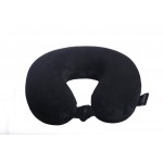 TAINPAR  U Shaped Memory Foam Travel Neck and Neck Pain Relief Comfortable Super Soft Orthopedic Cervical Pillows - Black